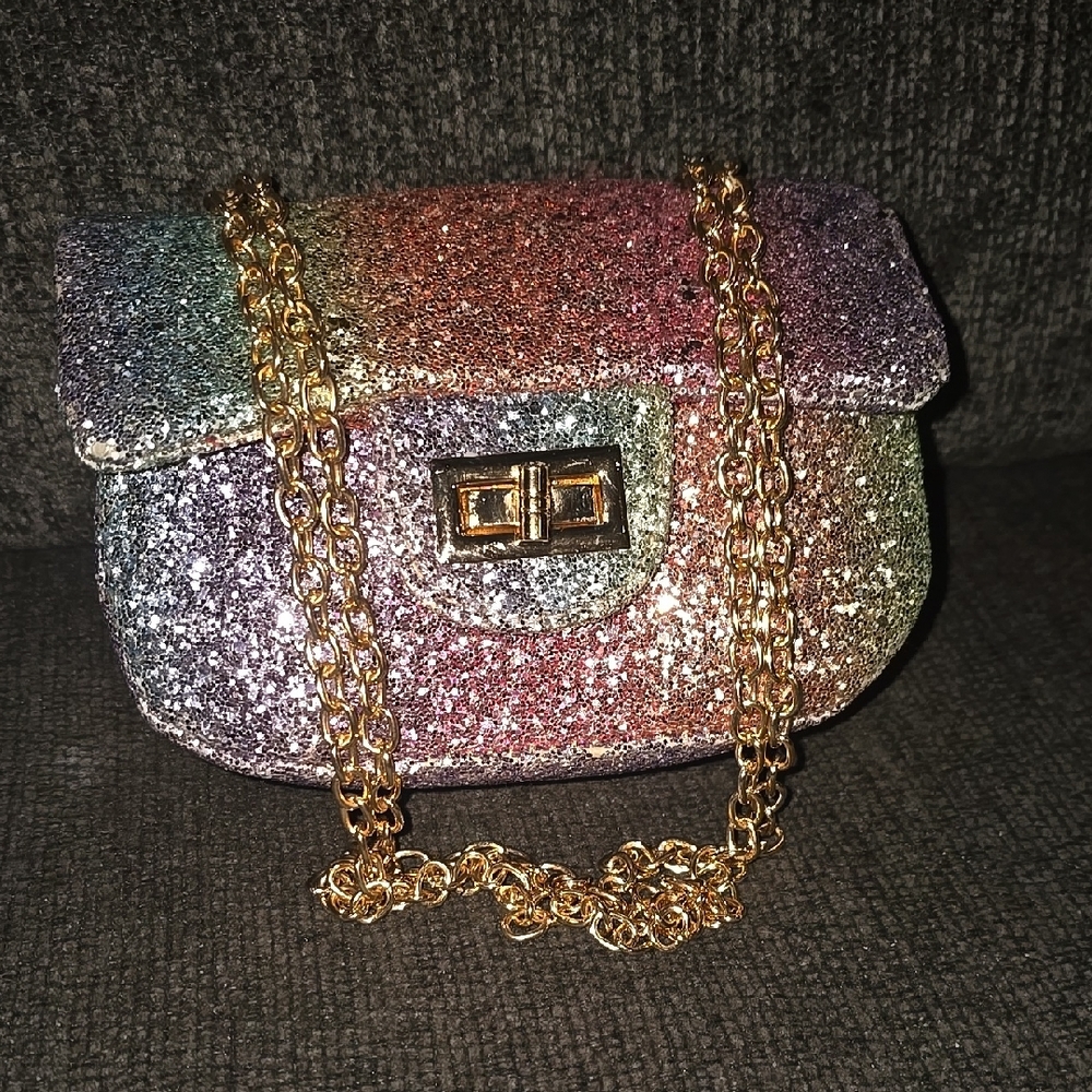 Glittery Rainbow Chain Bag - Picture 8 of 9